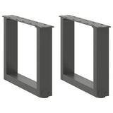 Coffee Table Legs U-Shaped 2 pcs Anthracite 30x cm Steel 4013130