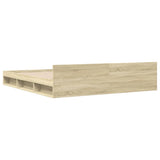 Bed Frame with Drawers without Mattress Sonoma Oak 180x200 cm Super King 3280729