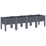 ZNTS Garden Planter with Legs Grey 160x40x42 cm PP 367901