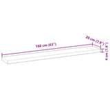 Floating Shelf 160x20x4 cm Untreated Solid Wood Acacia 3279439