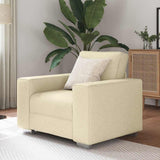Sofa Cream 100 x 77 x 82 cm Fabric 4105214
