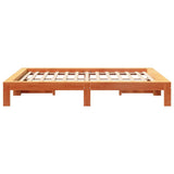 Bed Frame without Mattress Wax Brown 150x200 cm King Size Solid Wood Pine 3308737