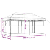 Party Tent Folding Terracotta 292 x 580 x 315 cm Oxford Fabric 42023659