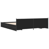 Bed Frame with Drawers without Mattress Black 200x200 cm 3279912