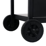 Gas BBQ Grill with 3-layer Side Table Black 47390