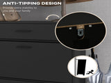Three Drawer Slim Shoe Storage Cabinet, 12 Shoe Pairs - Black T3398P328264
