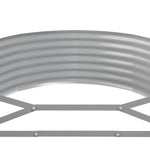 Garden Raised Bed Galvanised Steel 249x100x36 cm Silver 318997
