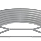Garden Raised Bed Galvanised Steel 249x100x36 cm Silver 318997