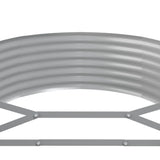 Garden Raised Bed Galvanised Steel 396x100x36 cm Grey 319004