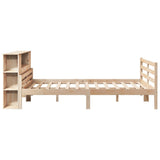 ZNTS Bookcase Bed without Mattress 140x200 cm Solid Wood Pine 3322203