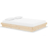 Bed Frame without Mattress Solid Wood 140x190 cm 819952