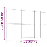 6-Panel Room Divider Black 300x200 cm Fabric 350241