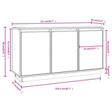 ZNTS Sideboard White 111x34x60 cm Solid Wood Pine 813810