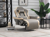 Manual Recliner Armchair PU Leather Lounge Chair w/ Adjustable Leg Rest, 135&deg Reclining Function, T3398P328184