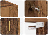 Wall-Mounted Cabinet 2 pcs Old Wood 69.5 x 34 x 90 cm 3394512