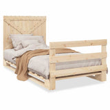 Bed Frame natural pine Solid pinewood Single Bed Frame 3281575