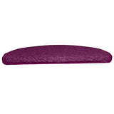 Stair Mats 15 pcs 65x21x4 cm Violet Half Round Large 133905