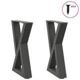 Coffee Table Legs 2 pcs Anthracite 28x cm Steel 4012698