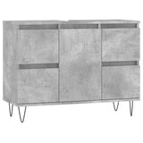 Bathroom Cabinet Concrete Grey 80x33x60 cm Engineered Wood 831656