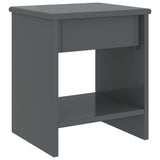 Bedside Cabinet Dark grey Solid pinewood Compact Bedside Cabinet 322226