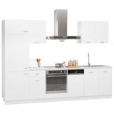 7 Piece Kitchen Cabinet Set Lyon White Engineered Wood 3067631