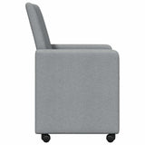Dining Chairs with Wheels 2 pcs Light grey 57 x 66 x 94 cm 42017807