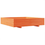 Garden Planter Wax Brown 110x110x26.5 cm Solid Wood Pine 847325
