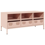 ZNTS TV Cabinet Pink 101.5x39x43.5 cm Cold-rolled Steel 851323