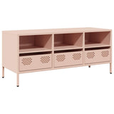 ZNTS TV Cabinet Pink 101.5x39x43.5 cm Cold-rolled Steel 851323