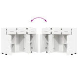 Sideboard FLORIN 88.5 x 30.5 x 73 cm White Engineered Wood 880311