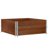 Pallet Collars 2 pcs Brown 100x100 cm Solid Wood Pine 4010292