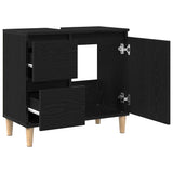 Bathroom Cabinet Black Oak 65 x 33 x 60 cm Engineered Wood 862811