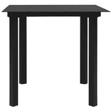 Dining Set Black Poly rattan, powder-coated steel, glass Regular 3060250