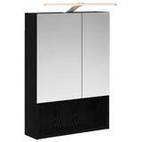 Bathroom Mirror Cabinet with Shelf Black Oak 50 x 14.5 x 70 cm 889208