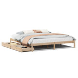 Bed Frame without Mattress 200x200 cm Solid Wood Pine 3301444
