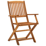 Outdoor Chair Set of 4 Natural Wood Solid Acacia wood Standard 46338