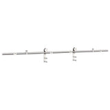 Sliding Door Hardware Kit 183 cm Stainless Steel Silver 4009700
