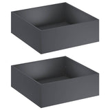 Garden Planter 2 pcs Anthracite 60 x 60 x 20 cm 8004999