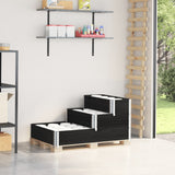 3-Tier Raised Bed Black 120x80 cm Solid Wood Pine 4010310