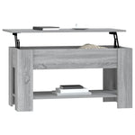 ZNTS Coffee Table Grey Sonoma 101x49x52 cm Engineered Wood 819273