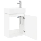 Bathroom Vanity Unit with Tap High Gloss White 889515