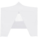 Professional Folding Party Tent with 4 Sidewalls 3x3 m Steel White 48861