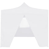 Professional Folding Party Tent with 4 Sidewalls 3x3 m Steel White 48861