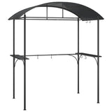 BBQ Gazebo with Side Shelves Anthracite 220x115x230 cm Steel 360138