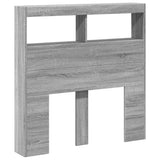Headboard Cabinet with LED Grey Sonoma 100x17x102 cm 839187