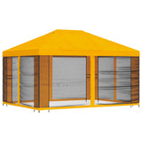 Garden Gazebo with Sidewalls 4 x 3 m Yellow Polyester and Steel 900392