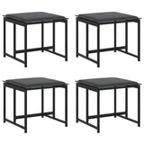 Garden Dining Set 9 pcs Black Steel 3335863