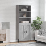 Highboard Grey Sonoma 69,5x34x180 cm Engineered Wood 3189971