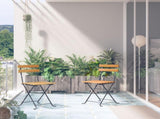 Garden Chair Set of 2 Brown and Black 313160