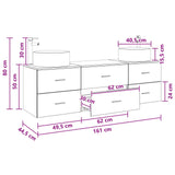 Bathroom Furniture Set 3 pcs Black 49.5 x 44.5 x 65.5 cm 3405940